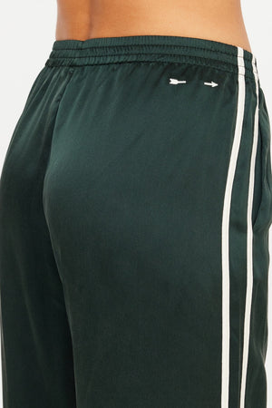 The Upside Marine Silk Wide Leg Pant | Jungle Green