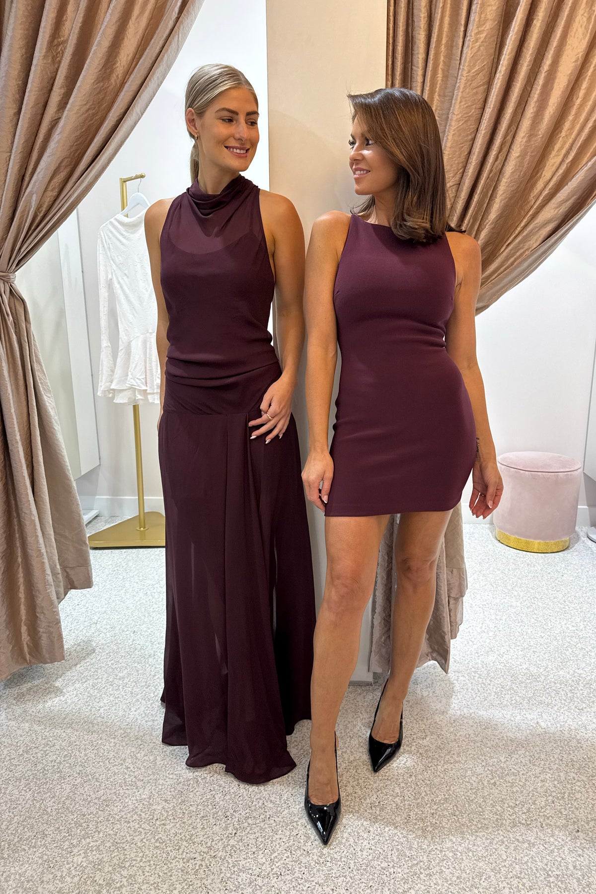 Bec + Bridge Rochelle High Neck Dress | Plum