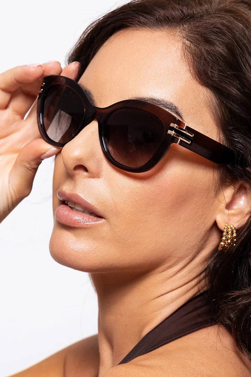 Locello Hallie Sunglasses | Nutshell / Brown