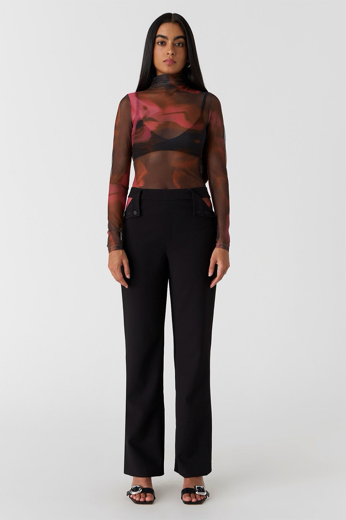 Misha Sandra Mesh Top | Wonderland / Mulberry