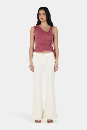 Ownley Rhonda Asymetric Top | Deep Rose