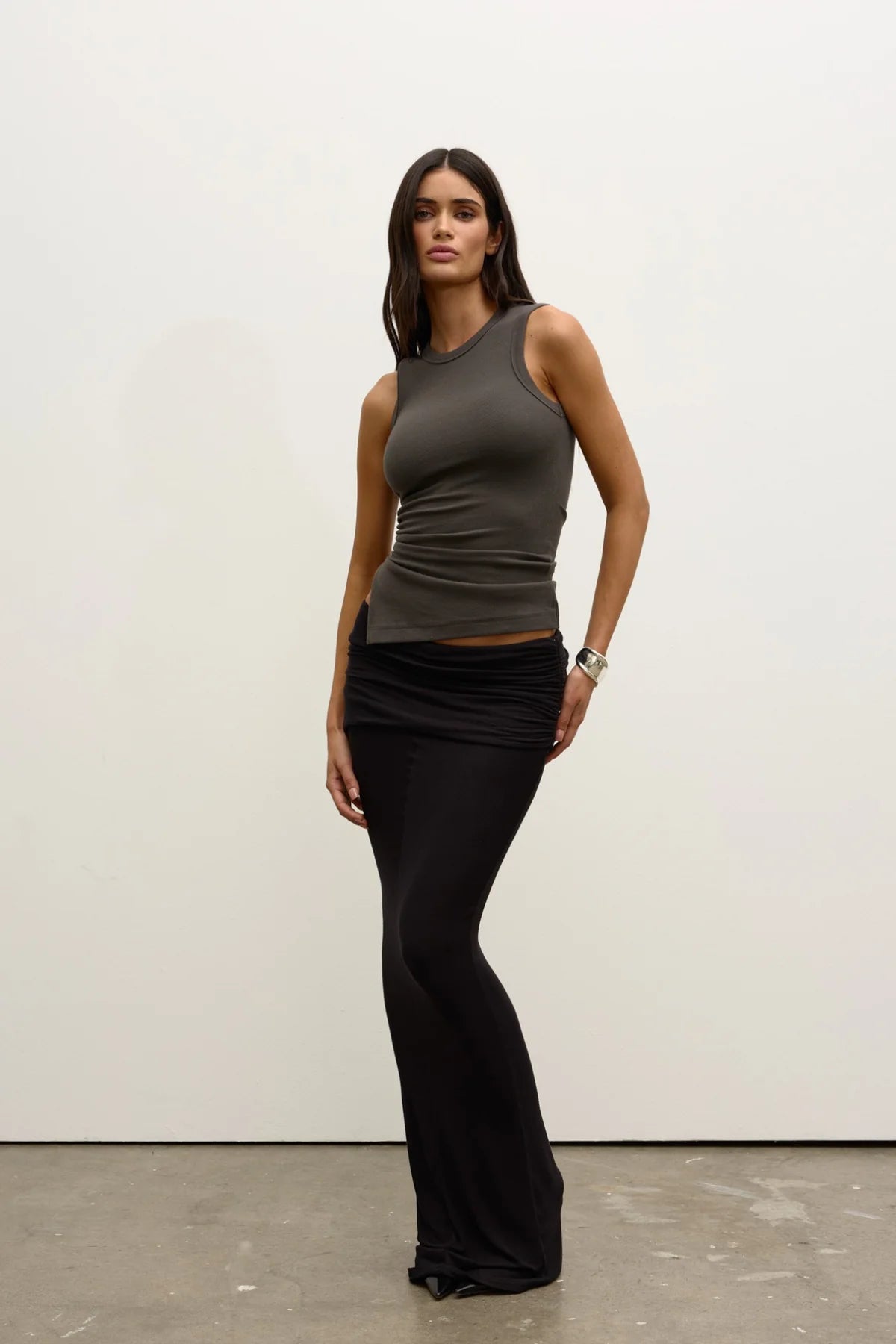 Bayse Brand Lana Rouched Tank | Smoke