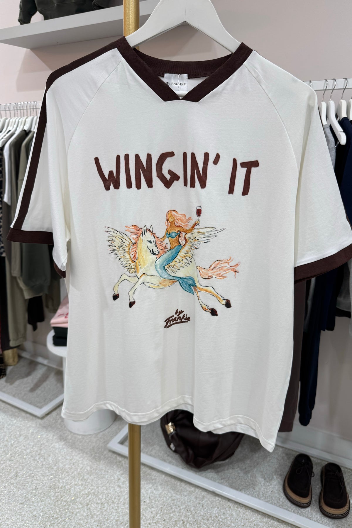 Chosen By Fifi & Annie The Let's Wing It Tee | White