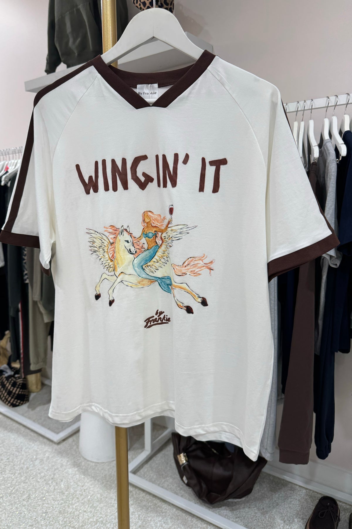 Chosen By Fifi & Annie The Let's Wing It Tee | White