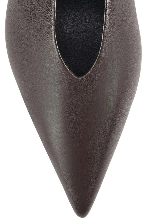 Siren Flynn Point Toe Pumps | Chocolate Brown Leather