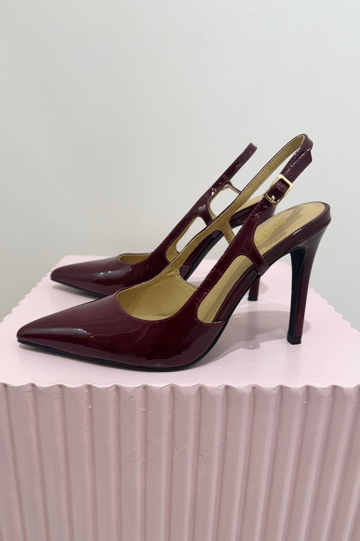 Siren Cipriani Stiletto Pump | Wine Patent Leather