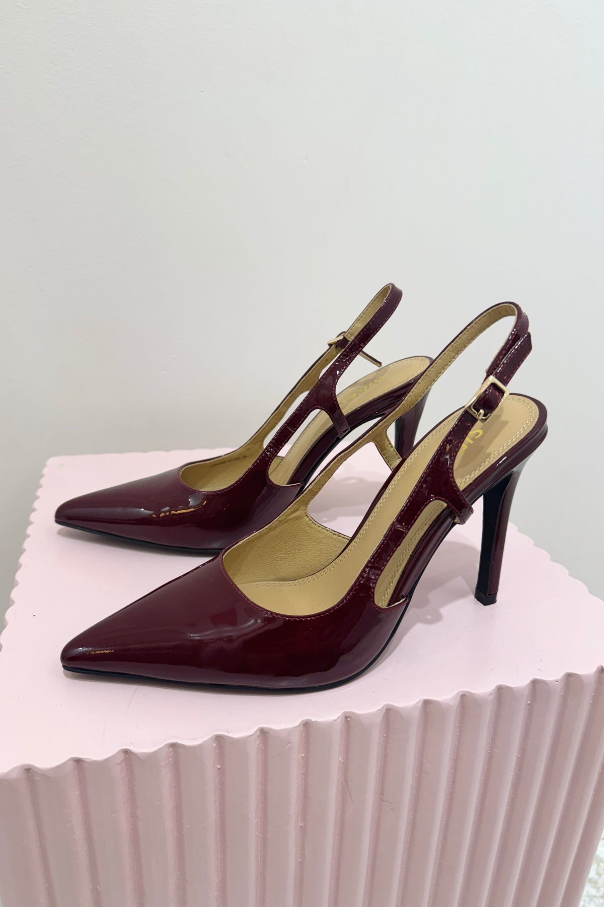 Siren Cipriani Stiletto Pump | Wine Patent Leather