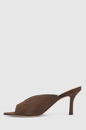 Siren Mabel Point Toe Mule | Brown Suede