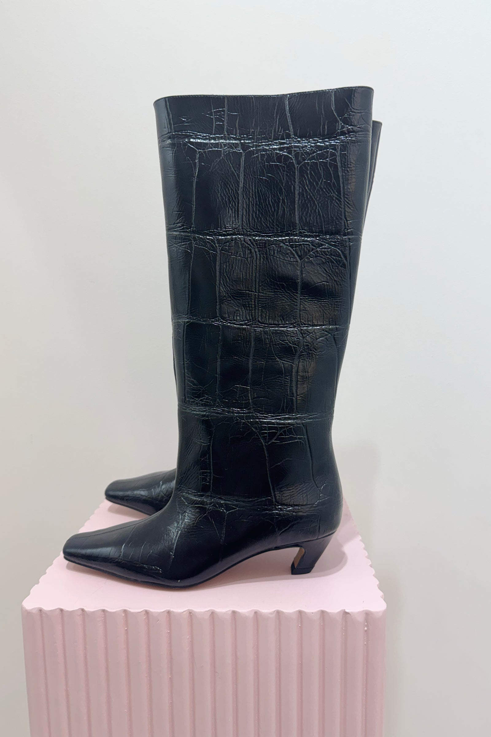 Alias Mae Crawford Boot | Black Croc