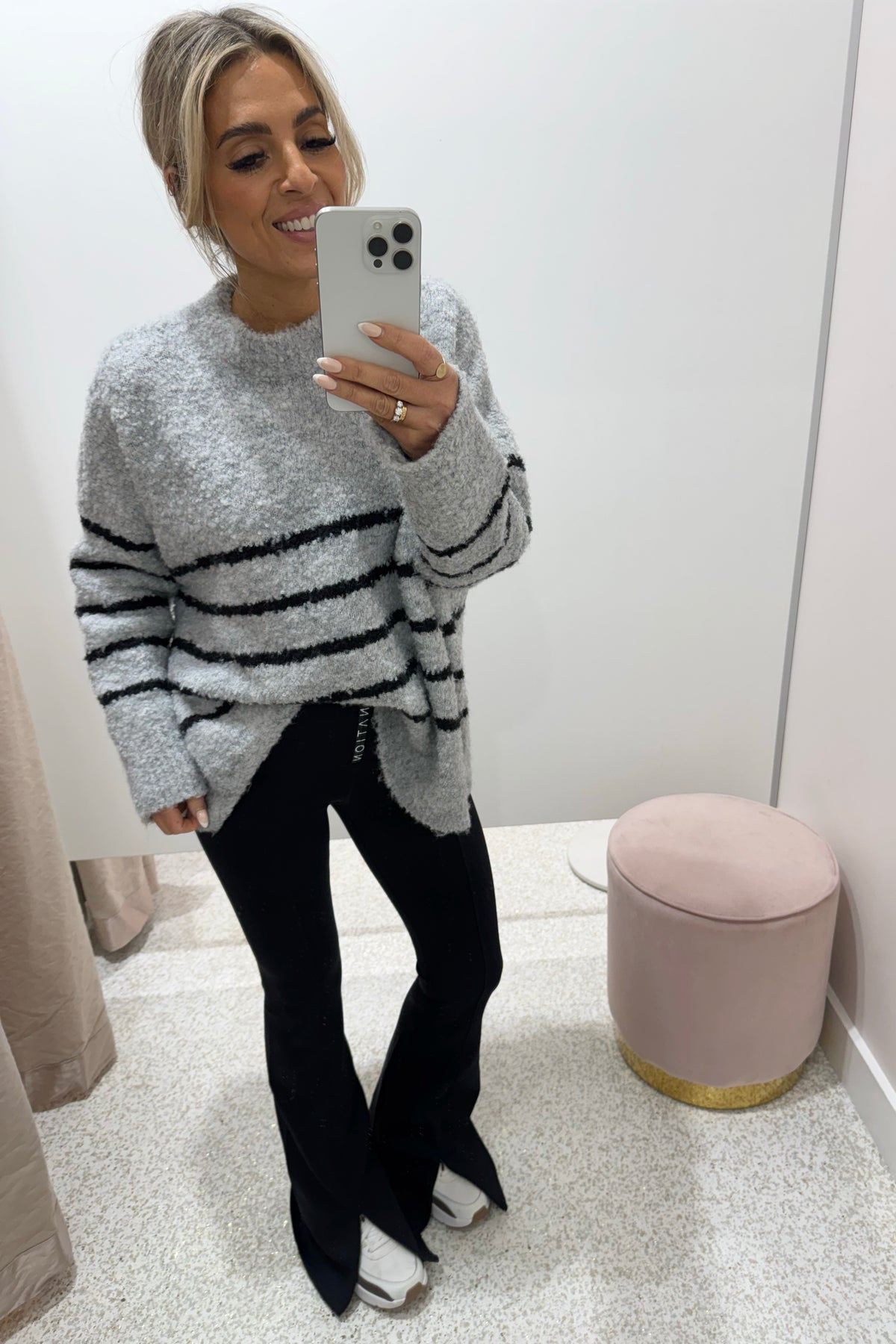 Chosen By Fifi & Annie The Billie Basic Knit Sweater | Grey Marle / Black BEST SELLER RESTOCKED