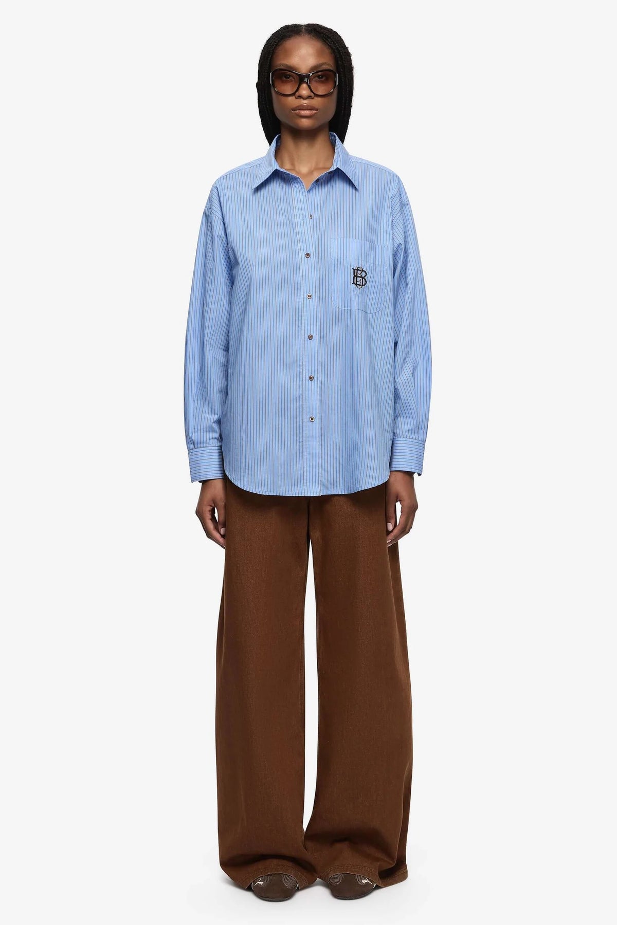 Bec + Bridge Linus Shirt | Chambay Blue Stripe