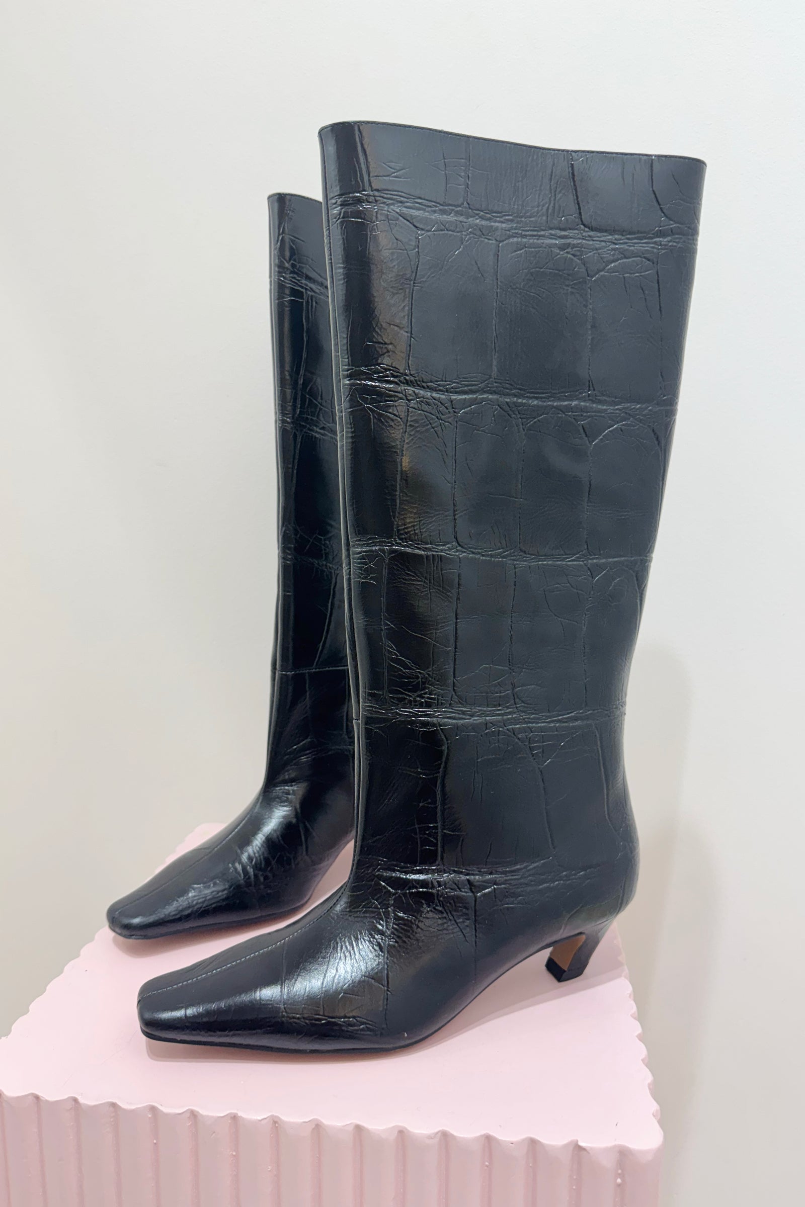Alias Mae Crawford Boot | Black Croc