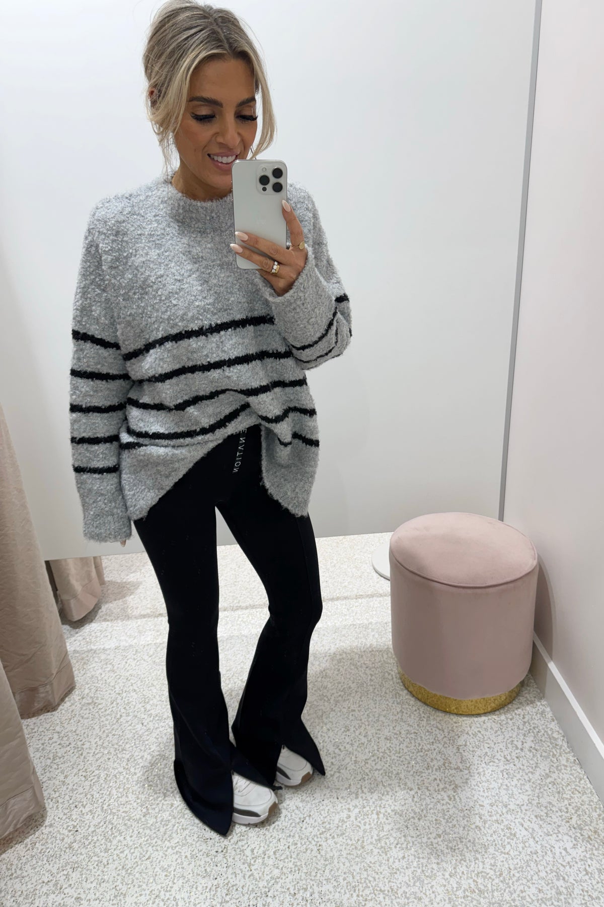 Chosen By Fifi & Annie The Billie Basic Knit Sweater | Grey Marle / Black BEST SELLER RESTOCKED