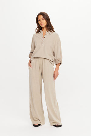 The Upside Soho Tokio Wide Leg Pant | Khaki