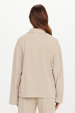 The Upside Soho Rhea Collared Top | Khaki
