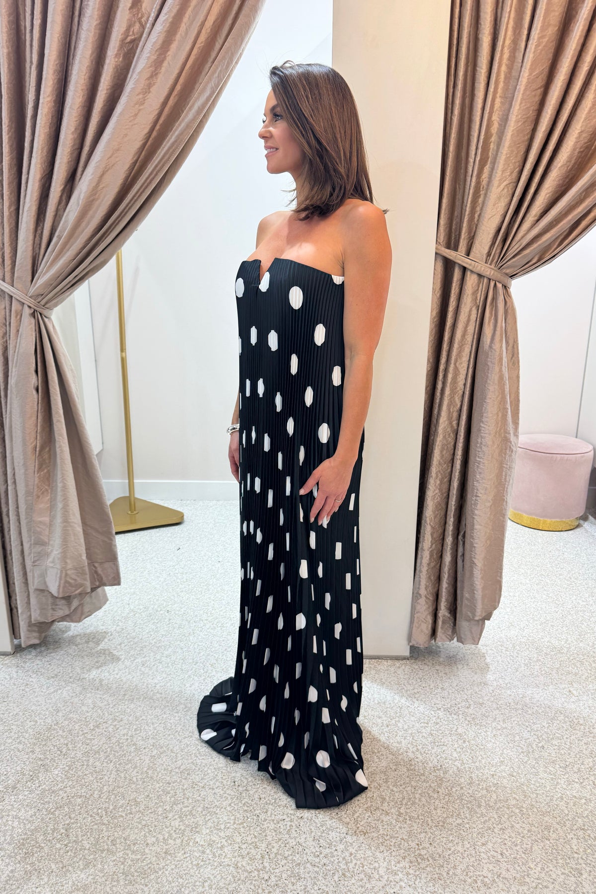 L'idee Black Tie Gown | Polka Noir