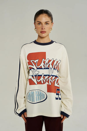 Summi Summi Bleu 55 Long Sleeve Tee | Vintage White