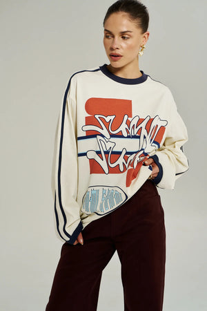 Summi Summi Bleu 55 Long Sleeve Tee | Vintage White