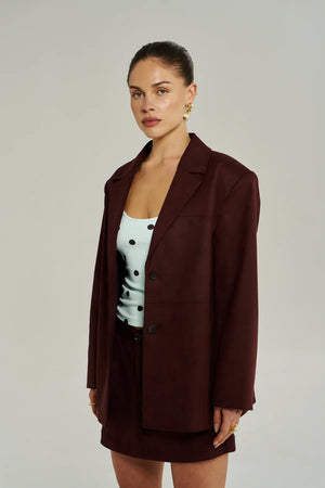 Summi Summi Vegan Suede Jacket | Syrah