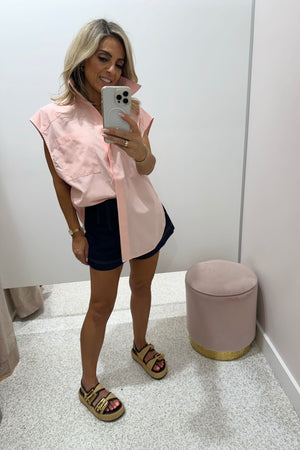 C&M Camilla & Marc Milo Sleeveless Shirt | Pink Salt