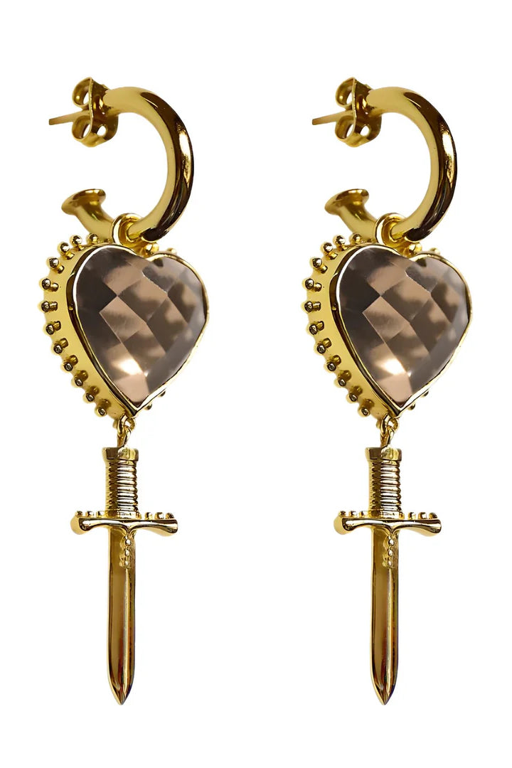 Mountain & Moon Juliet Earrings | Smoky Quartz
