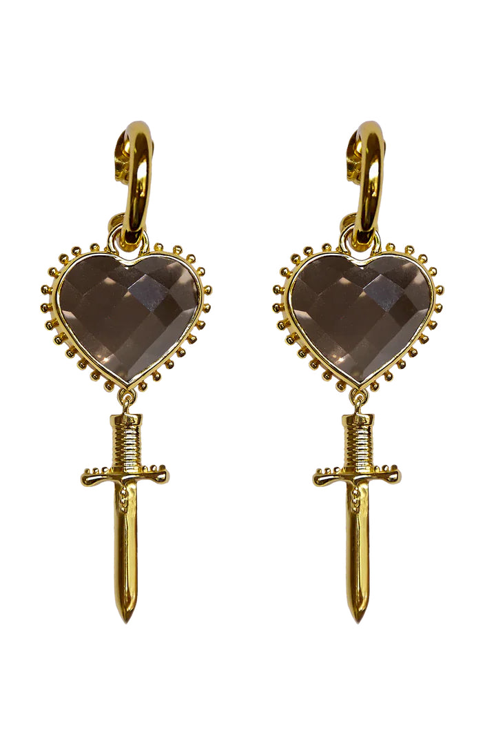 Mountain & Moon Juliet Earrings | Smoky Quartz