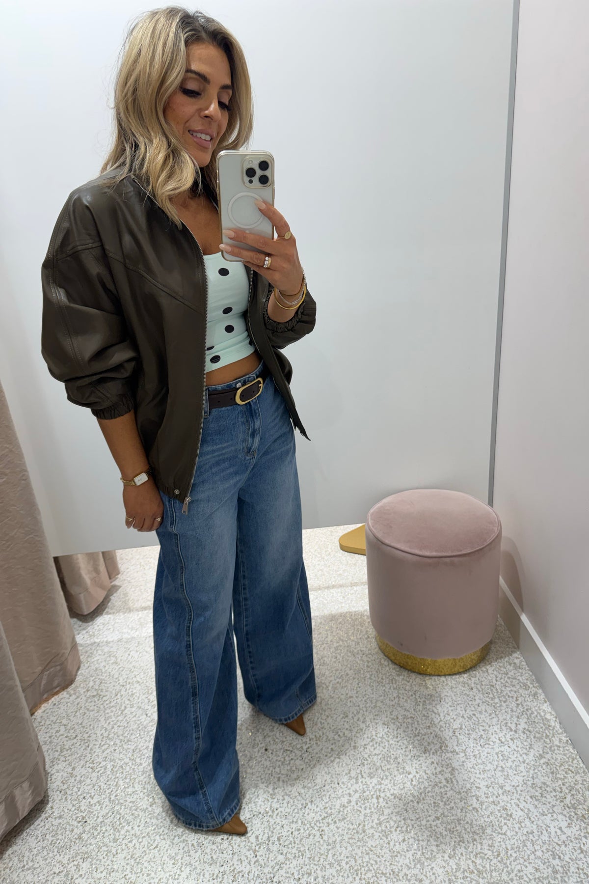 Chosen By Fifi & Annie The Annalise Faux Leather Jacket | Olive