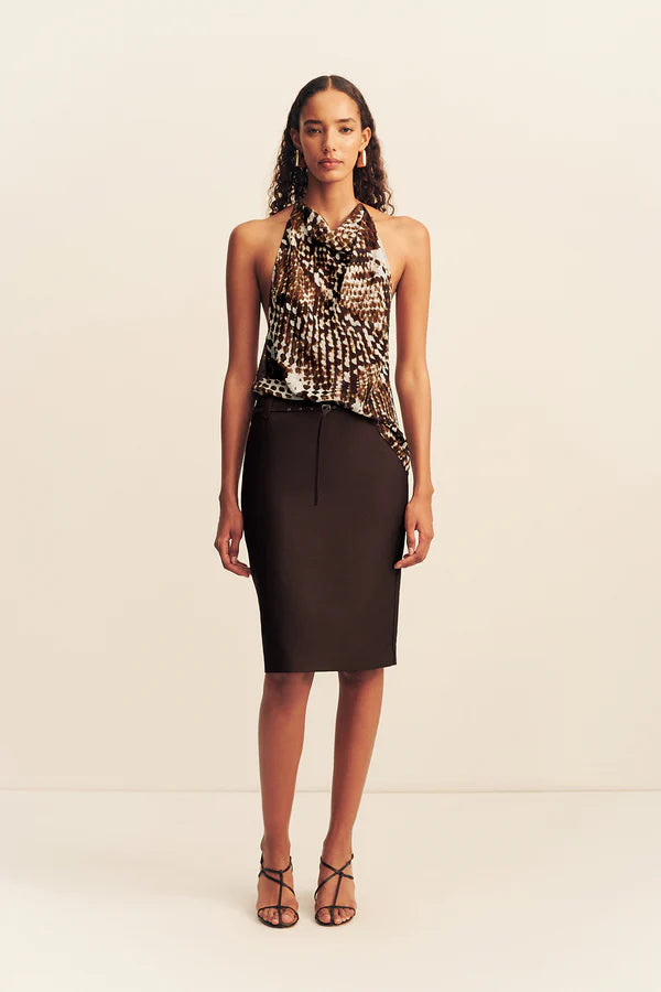 Shona Joy Otis Midi Skirt | Ristretto