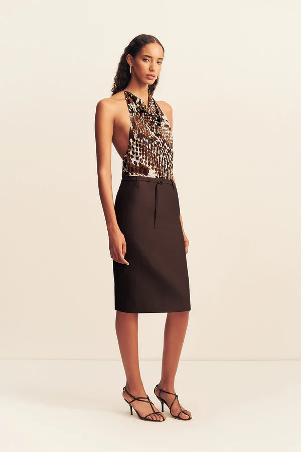 Shona Joy Otis Midi Skirt | Ristretto