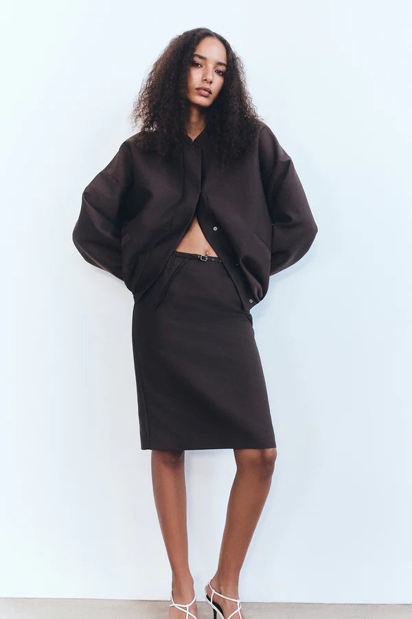 Shona Joy Otis Midi Skirt | Ristretto
