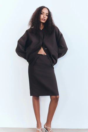 Shona Joy Otis Midi Skirt | Ristretto
