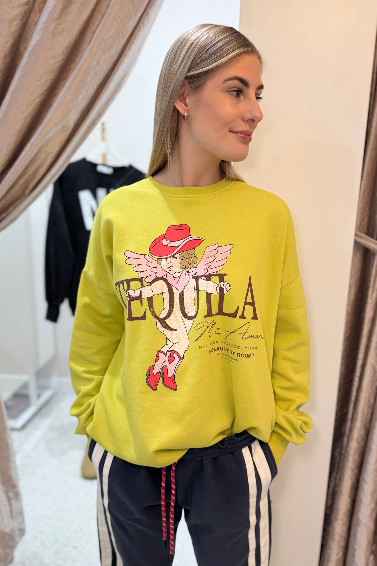 The Laundry Room Tequila Mi Amor Jumper | Vinatge Neon Yellow