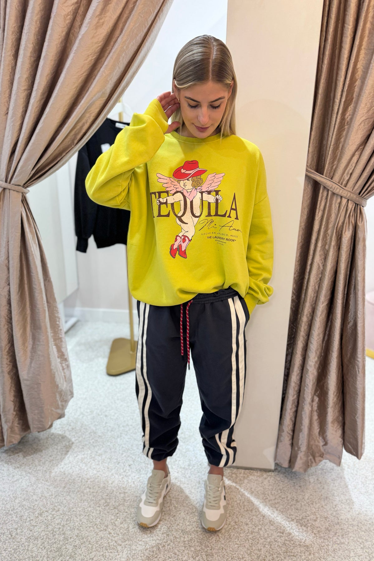 The Laundry Room Tequila Mi Amor Jumper | Vinatge Neon Yellow