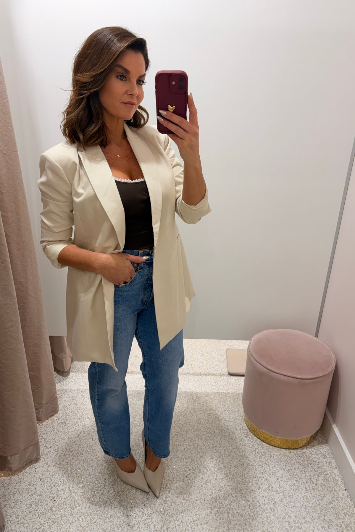 Shona Joy Asher Hourglass Blazer | White Swan