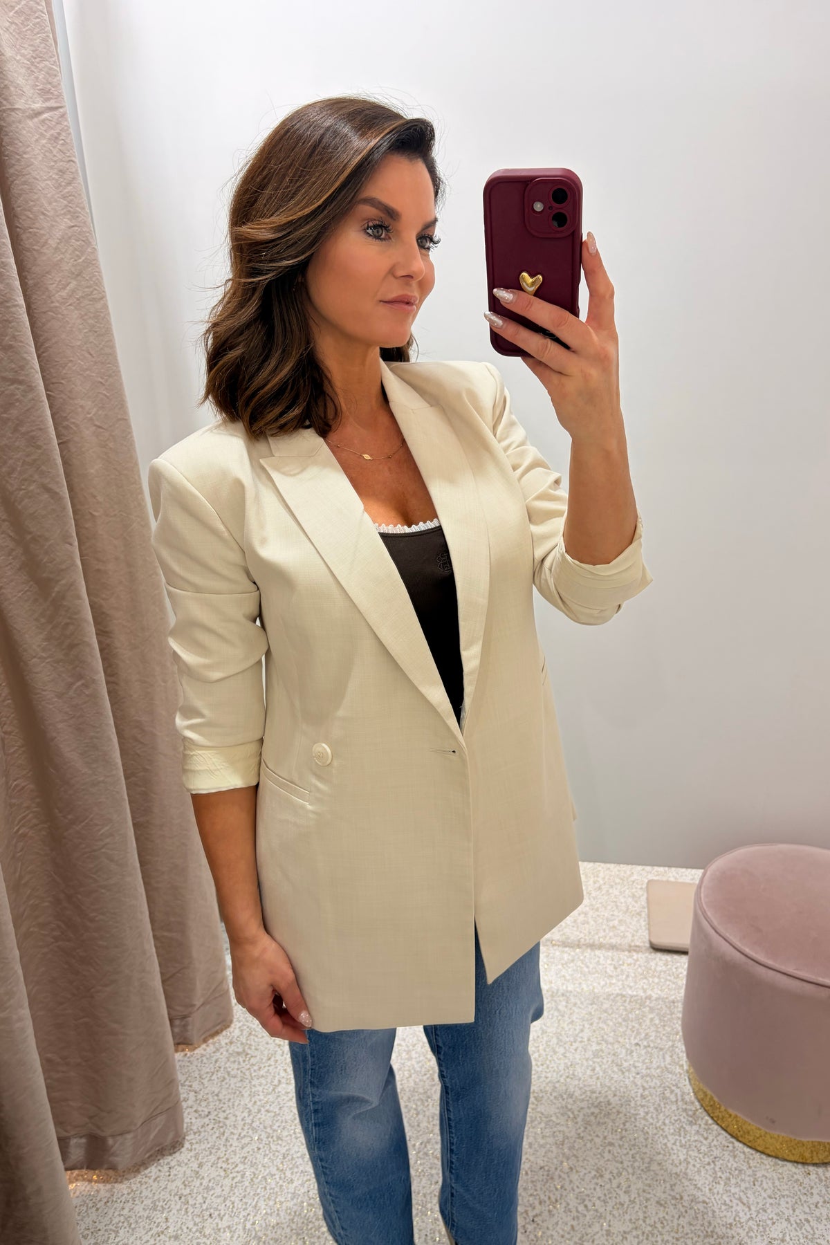 Shona Joy Asher Hourglass Blazer | White Swan