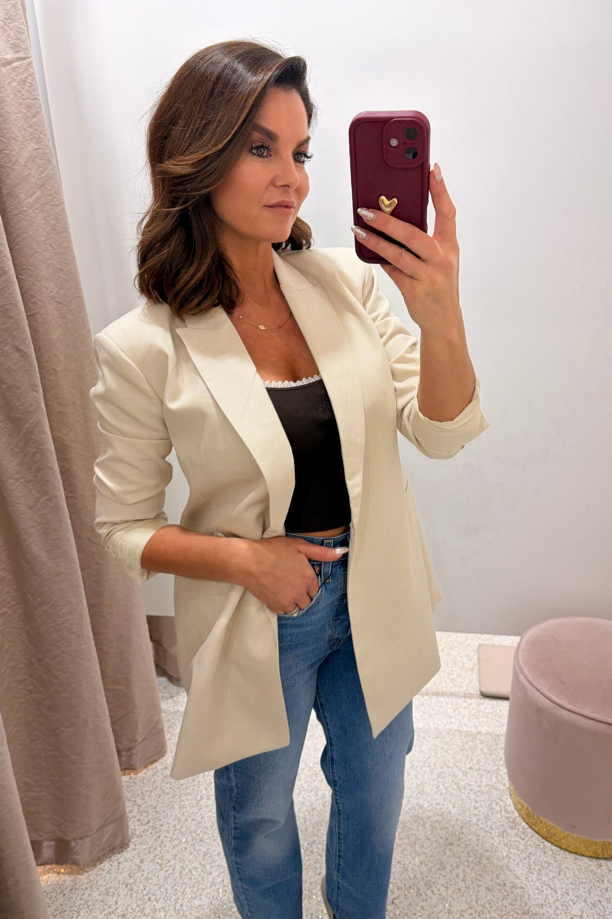 Shona Joy Asher Hourglass Blazer | White Swan