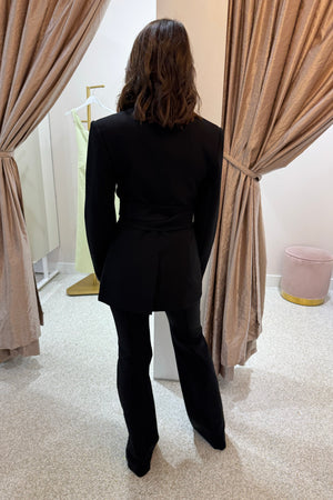 Shona Joy Irena Hourglass Blazer With Belt | Black
