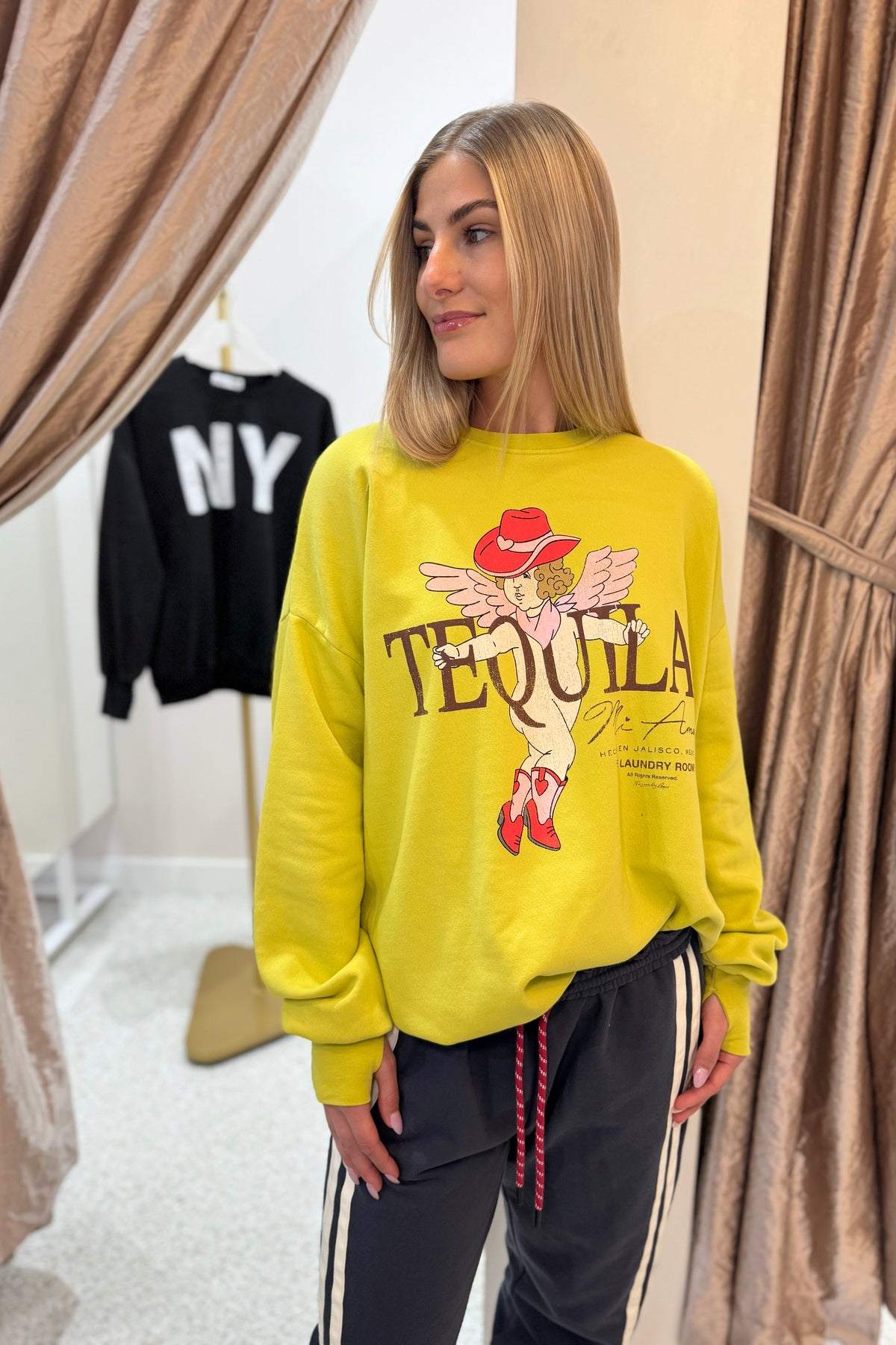 The Laundry Room Tequila Mi Amor Jumper | Vinatge Neon Yellow