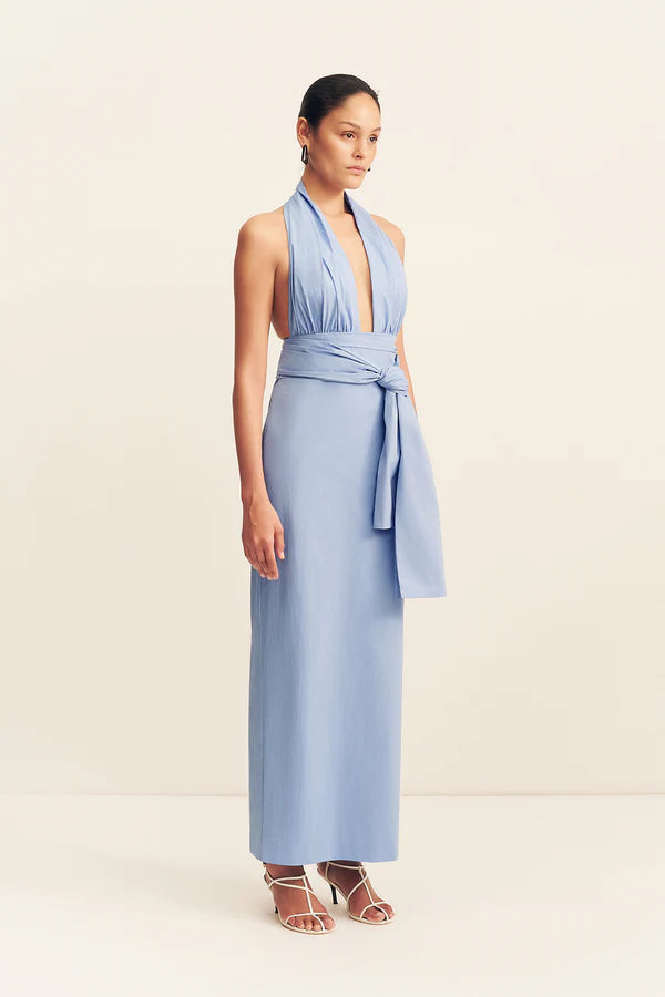 Shona Joy Campbell Halter Plunged Maxi Dress | Azurine