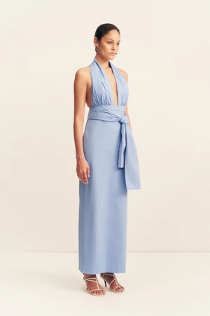 Shona Joy Campbell Halter Plunged Maxi Dress | Azurine