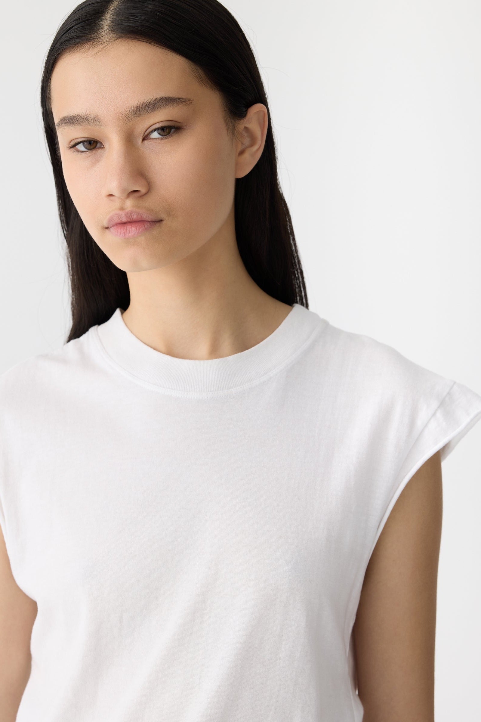 Bassike Waisted Athletic Tank | White