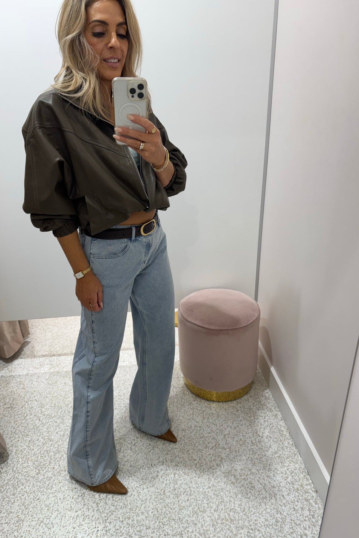 Chosen By Fifi & Annie The Annalise Faux Leather Jacket | Olive