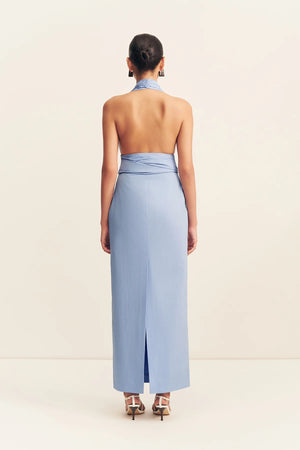 Shona Joy Campbell Halter Plunged Maxi Dress | Azurine