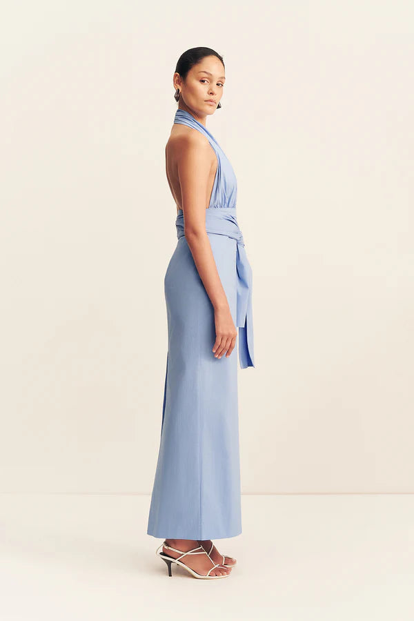 Shona Joy Campbell Halter Plunged Maxi Dress | Azurine