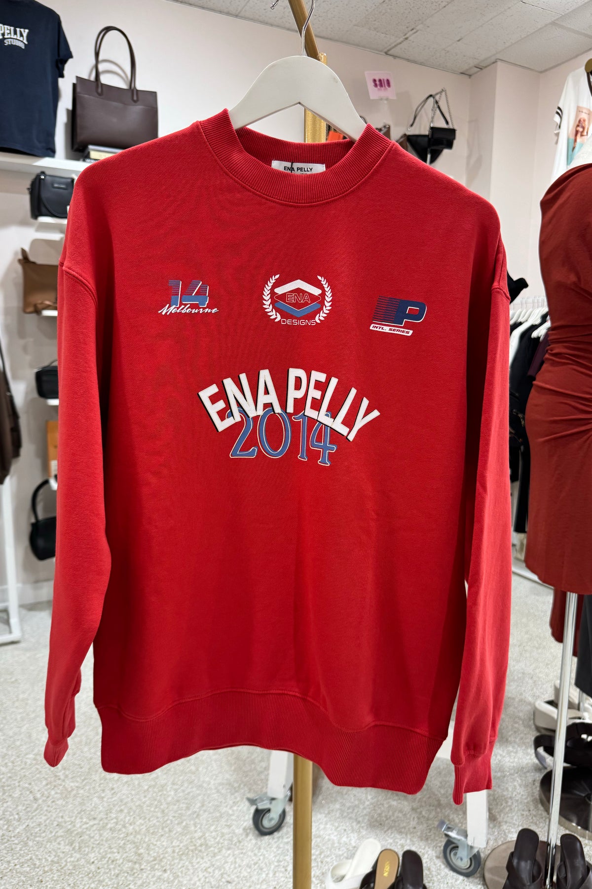 Ena Pelly Mila Oversized Sweater | Vintage Red