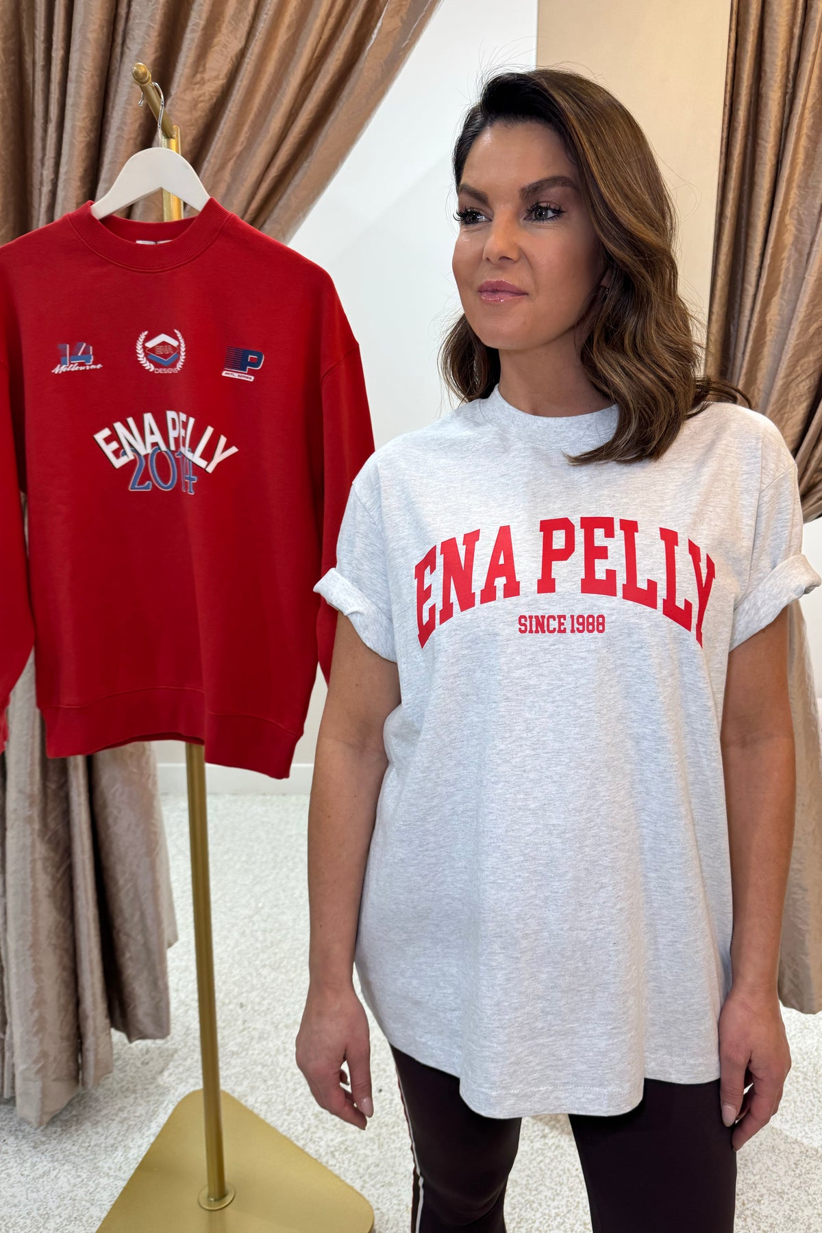 Ena Pelly Sophia Relaxed Tee | White Marle