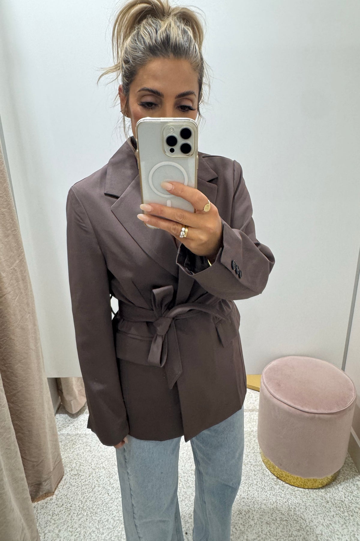 Chosen By Fifi & Annie The Belted Blazer | Greige || BEST SELLER RESTOCKED