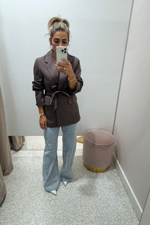 Chosen By Fifi & Annie The Belted Blazer | Greige || BEST SELLER RESTOCKED