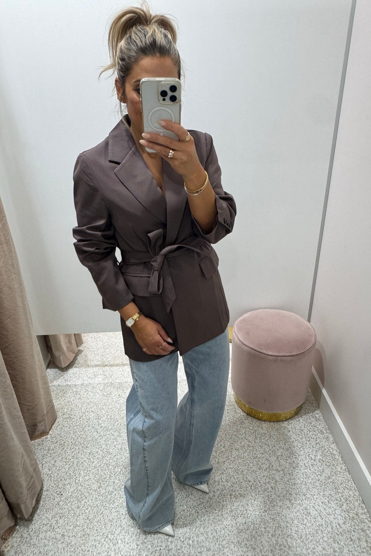 Chosen By Fifi & Annie The Belted Blazer | Greige || BEST SELLER RESTOCKED
