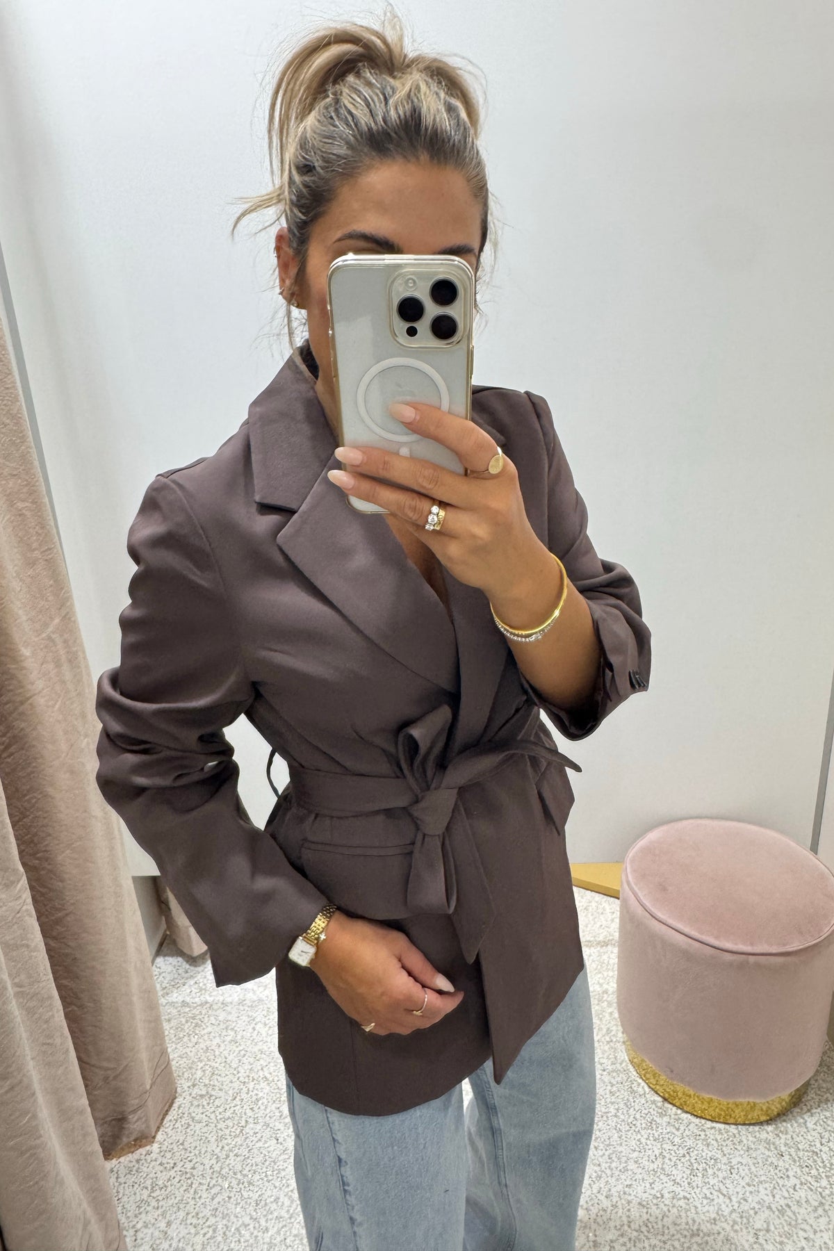 Chosen By Fifi & Annie The Belted Blazer | Greige || BEST SELLER RESTOCKED